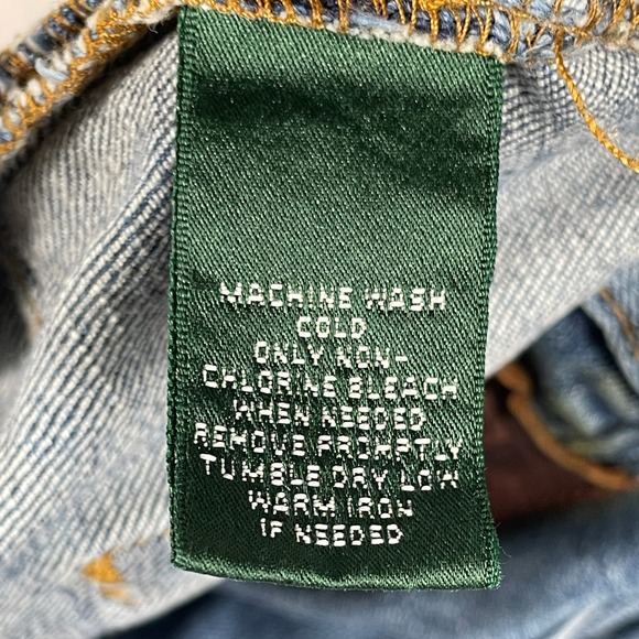 Ralph Lauren Jeans Women's 14 Classic Straight High Rise Denim Whiskering Detail - Picture 9 of 14